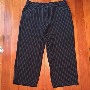 Women’s Navy Pinstripe Pants